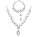 Women’s Jewelry Set Fashion Jewelry Wholesale Bridal White Crystal Flower Jewelry Set Fashion Banquet Wedding Dress Necklace Accessories_ipsvogv.com