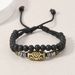Punk Style Personalized Necklace, Trendy Men's Woven Wax Rope Antique Pendant, Collarbone Chain Jewelry Necklace_ipsvogv.com