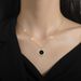 【 Full Body Titanium Steel 】 Round Agate Temperament And Personality Are Extremely Simple. Real Gold Necklace In The_ipsvogv.com
