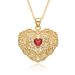 New Simple Hollow Love Clavicle Chain Peach Heart Necklace Female Copper Plated Real Gold Zircon Necklace_ipsvogv.com