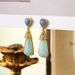 New Natural Stone Geometric With A High-end Feel, Silver Needle, Female Personality, Niche Design, And Medieval Earrings_ipsvogv.com