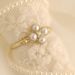 Sanjieins New Internet Celebrity Fashion Gold Pearl Ring Creative Simple Clover Flower Versatile Jewelry For Women_ipsvogv.com