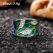 Cao Shi's Best-selling Men's And Women's Universal Rings, Colorful Enamel Drip Glue Leaf Ring Accessories_ipsvogv.com