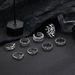 New Hollow Flower, Leaf, Arrow Joint, Letter Ring, 8 Pieces Of Open Ring_ipsvogv.com