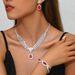 Women’s Jewelry Set Fashion Temperament Luxury Sapphire Necklace Earrings Bracelet Four Piece Set Women's Jewelry Wedding Dress_ipsvogv.com