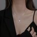 S999 Sterling Silver Four Leaf Clover Necklace Female Ins Cold Style Lucky Clover Clavicle Chain High End Internet Celebrity Accessories_ipsvogv.com