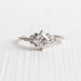 New Inlaid Square Diamond Zircon 14k Gold Engagement Tail Ring_ipsvogv.com