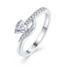 Geometric love zircon ring s925 silver simple fashion diamond ring jewelry silver jewelry_ipsvogv.com
