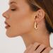 Hot Sale Real Gold Brass Electroplating Simple Design Personality Versatile Daily Earrings For Women_ipsvogv.com