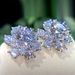 Cao Shi Sweet Cool Style Women's Exquisite Full Diamond Zircon Flower Earrings_ipsvogv.com