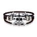 Ou Han Fei mainstream punk skull bracelet, atmospheric pirate king dripping oil ghost head leather bracelet jewelry_ipsvogv.com