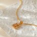 Color preserving copper plated K real gold zircon love clavicle chain high end animal design necklace_ipsvogv.com