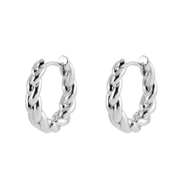 Women's Jewelry Copper Twisted Hoop Earrings Big Brand Light Luxury High End Temperament Earrings Personalized Jewelry Earrings Gold_ipsvogv.com