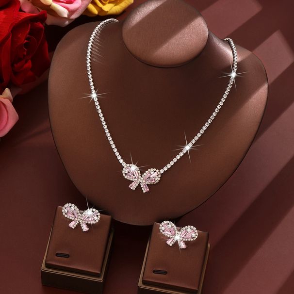 Women’s Jewelry Set Fashion New Trend Zircon Luxury Necklace Earrings Black Butterfly Suit Ins Hot Style Wearing Skirt Wearing_ipsvogv.com