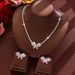 Women’s Jewelry Set Fashion New Trend Zircon Luxury Necklace Earrings Black Butterfly Suit Ins Hot Style Wearing Skirt Wearing_ipsvogv.com