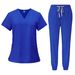Women's beauty salon work clothes operating room scrub suit hand washing clothes short-sleeved doctor elastic scrub suit_ipsvogv.com