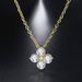 Unisex zircon four leaf clover pendant necklace female fashion simple crystal clavicle chain jewelry_ipsvogv.com