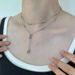 Women's Jewelry Set Fashion Silver Simple Silver Bead Tassel Necklace Double Layer Spacer Beads Stacked Necklace Advanced Design Clavicle Chain_ipsvogv.com