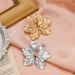 Retro Exaggerated Golden Flower Stud Earrings Simple Temperament Matte Irregular Petal Earrings Alloy Earrings for Women_ipsvogv.com