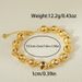 Luxurious Gold-plated Copper Bracelet, Hollow Design, Adjustable Chain, Suitable For Women_ipsvogv.com