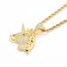 Pendants & Charms Ins Hip Hop Jewelry Unicorn Pendant Micro Inlaid Zircon Agate Eyes Men's Hip Hop Necklace Men_ipsvogv.com