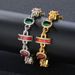 Men's Jewelry Hip Hop Colored Gemstone Bracelet Light Luxury High End Jewelry Men's Bracelet Accessories_ipsvogv.com