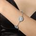 Women's Jewelry Fashion Personality Elegant Temperament Jewelry Radiant Lace Round Card Splicing Design Titanium Steel Gold Plated Bracelet_ipsvogv.com