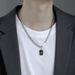 Fang Pai Letter Titanium Steel Necklace For Boys Hip Hop Trend Light Luxury Cuban Street Clavicle Chain High Sense_ipsvogv.com