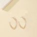Atmospheric 2024 New High-end Ring Temperament Metal Hollow Ear Shaped Earrings_ipsvogv.com