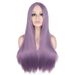 hot selling QQXCAIW Long Straight Middle Part Wig Black White Pink Orange Purple Gray Heat Resistant Synthetic Hair Wigs For Women_ipsvogv.com