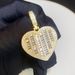 Hip Hop Love Pendant Necklace For Men And Women, Zirconia Diamond-Cut Pendant With Rope Chain, Trendy Statement Jewelry For Casual & Party Wear_ipsvogv.com