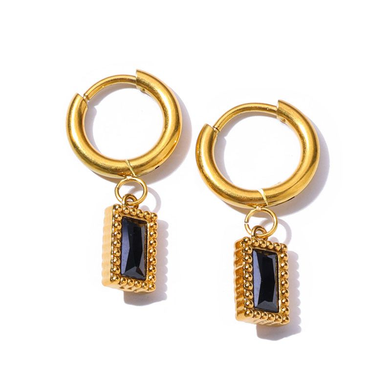 Women's Jewelry Set Tennis Chain Black Zircon Necklace Jewelry Hip Hop Light Luxury Diamond Studded Bracelet Earring Set_ipsvogv.com