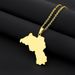 Hot Selling Stainless Steel Family Style Kurdistan Map Necklace Geometric Pendant Accessories New Product_ipsvogv.com