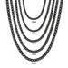Personalized Black Moissanite Necklace S925 Sterling Silver 2/3/4/5/6/6.5mm Tennis Chain Hip Hop Dark Style_ipsvogv.com