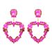 Stud Earrings Large Heart Pendant Earrings Temperament Shiny Diamond Glass Jewelry Earrings_ipsvogv.com
