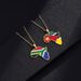 hot selling Africa map stainless steel oil drop necklace men and women fashion flag pendant jewelry_ipsvogv.com