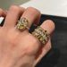 French Medieval Style, Niche Design, Irregular Rock Sugar, Yellow Diamond, Round Beads, High-end Feel, Hollowed Out Oval_ipsvogv.com