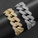 Unisex 26mm Heavy T Square Zircon Cuban Chain Trendy Brand Hip Hop Handsome Clavicle Chain Jewelry Men's Bracelet_ipsvogv.com