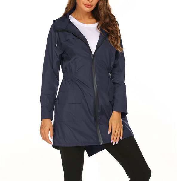 Women's New Outdoor Jacket Waist Hooded Lightweight Rainproof Clothing Raincoat Jacket Ready in Stock_ipsvogv.com