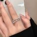 Pearl Exquisite Women's For Mangxing Zircon 2024 New Light Luxury And Unique Ring, Adjustable Opening Index Finger Ring ,_ipsvogv.com