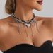 Fashion Water Drop Tassel Love Collarbone Chain Ins Wind Sweet Cool Trend Multi-layer Glass Necklace_ipsvogv.com