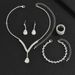 2024 Fashion Jewelry Set: Sparkling Diamond Necklace, Earrings, Studs, Bracelet, And Ring_ipsvogv.com