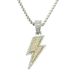Instagram Wind Full Diamond Two Color Lightning Pendant Necklace, Trendy and Small, Cold Nightclub Bounce Long Sweater_ipsvogv.com