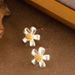 Silver Needle Korean Edition Exquisite Fashion Fairy Style Plant Flowers Flower Female Personality Temperament Simple_ipsvogv.com