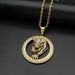 New Hip-Hop Jewelry Titanium Steel Gold-Plated Diamond-Inlaid Enamel Leopard Head Pendant_ipsvogv.com