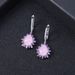 Luxury Natural Colored Gemstone Pink Chalcedony Earrings And Earrings. The Prosperous Series Of High Grade Silver Inlaid Gemstone Earrings_ipsvogv.com