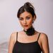 Strap Sexy Three-Dimensional Flower Ribbon Necklace French Style Neck Accessory Cool Choker_ipsvogv.com