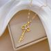 【 Titanium Steel 】 Ancient Style Key, Light Luxury Temperament, Gorgeous Full Diamond Lucky Necklace, Women's Versatile_ipsvogv.com