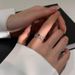 micro Design With A A Niche Inlaid Zircon Cross Star Ring, Suitable For Women's Summer Fashion, Adjustable Index Finger, Ring, Fashion, Finger,_ipsvogv.com