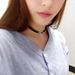 Korean And Japanese New Style Black Ribbon Swan Collarbone Chain Necklace Women, Round Ring Elegant Choker Necklace,_ipsvogv.com